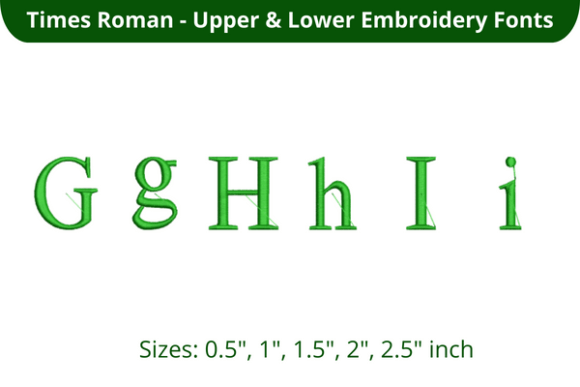 Review: Times Roman Font GHI for Elegant Embroidery