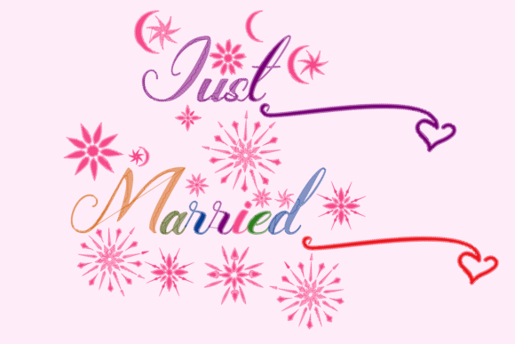 Reviewing Just Married Lettering for Wedding Projects